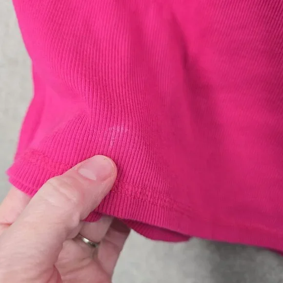 Lane Bryant Womens Plus Tank Top Pink 26/28 Cotton Blend Stretch Sleeveless - Picture 3 of 6